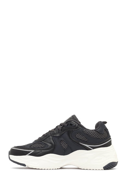 Kadın Gri Bağcıklı Kalın Tabanlı Sneaker