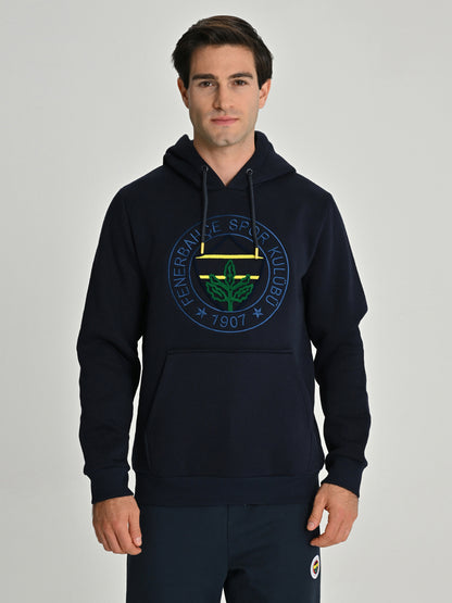 Fenerbahçe Lacivert Tribün Fb Nakış Logo Erkek Sweatshirt