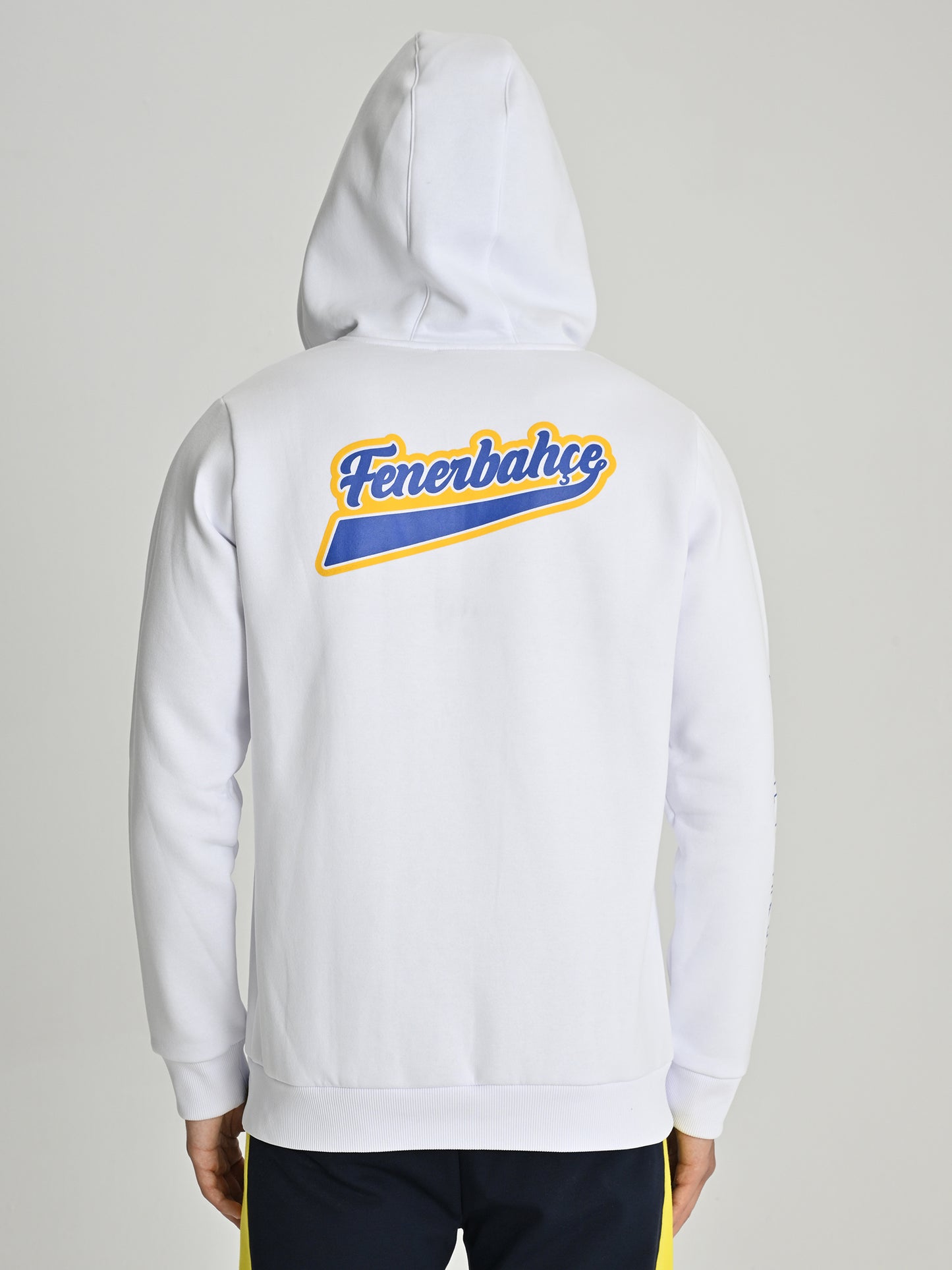 Fenerbahçe Beyaz Kolej Sırt Detay Erkek Sweatshirt