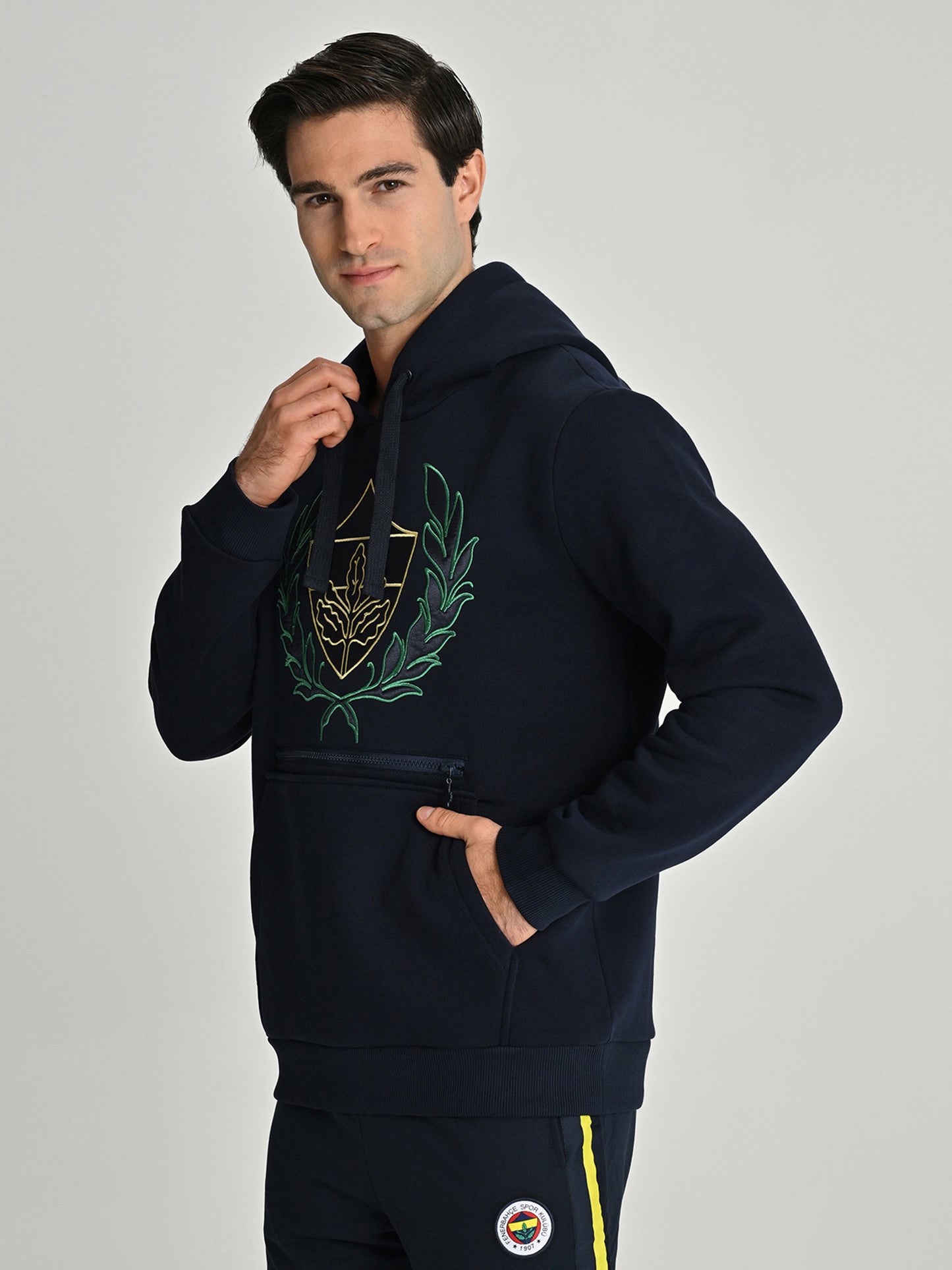 Fenerbahçe Lacivert Kolej Çelenk Logolu Erkek Sweatshirt