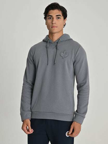 Fenerbahçe Gri Trend Kol Detaylı Erkek Sweatshirt