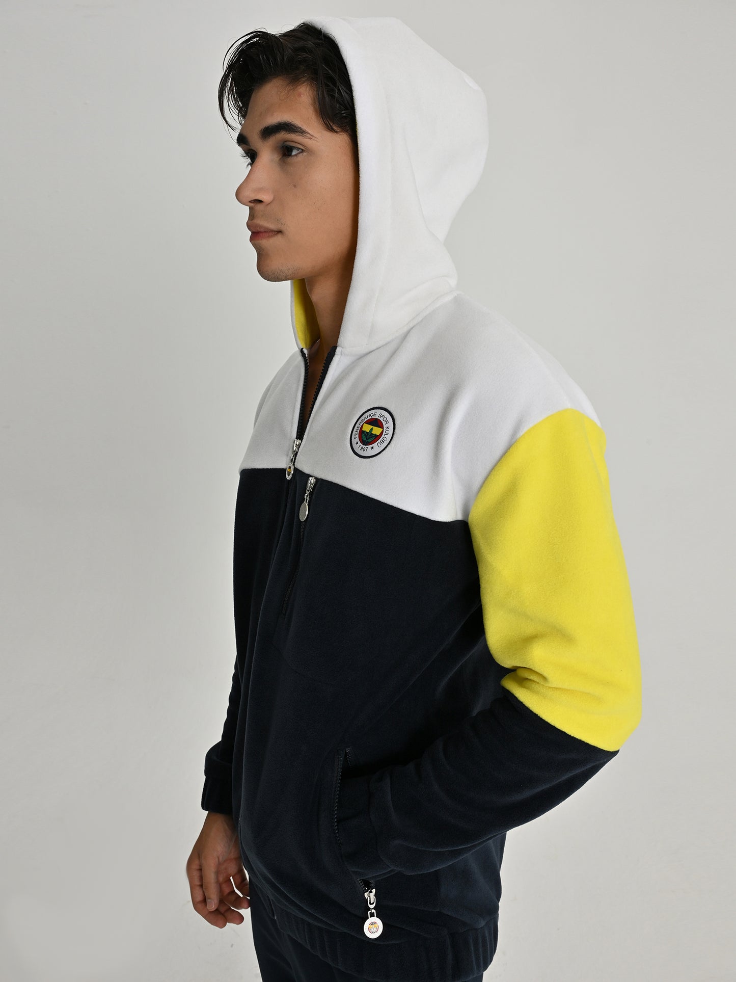Fenerbahçe Tribün Üç Renkli Erkek Polar Sweatshirt