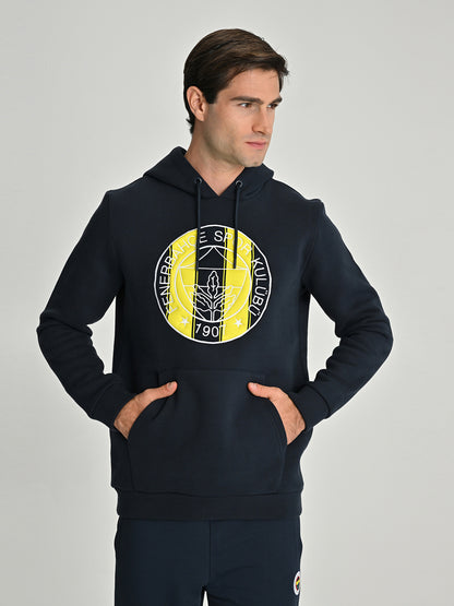 Fenerbahçe Lacivert Tribün Çubuklu Fb Logo Erkek Sweatshirt