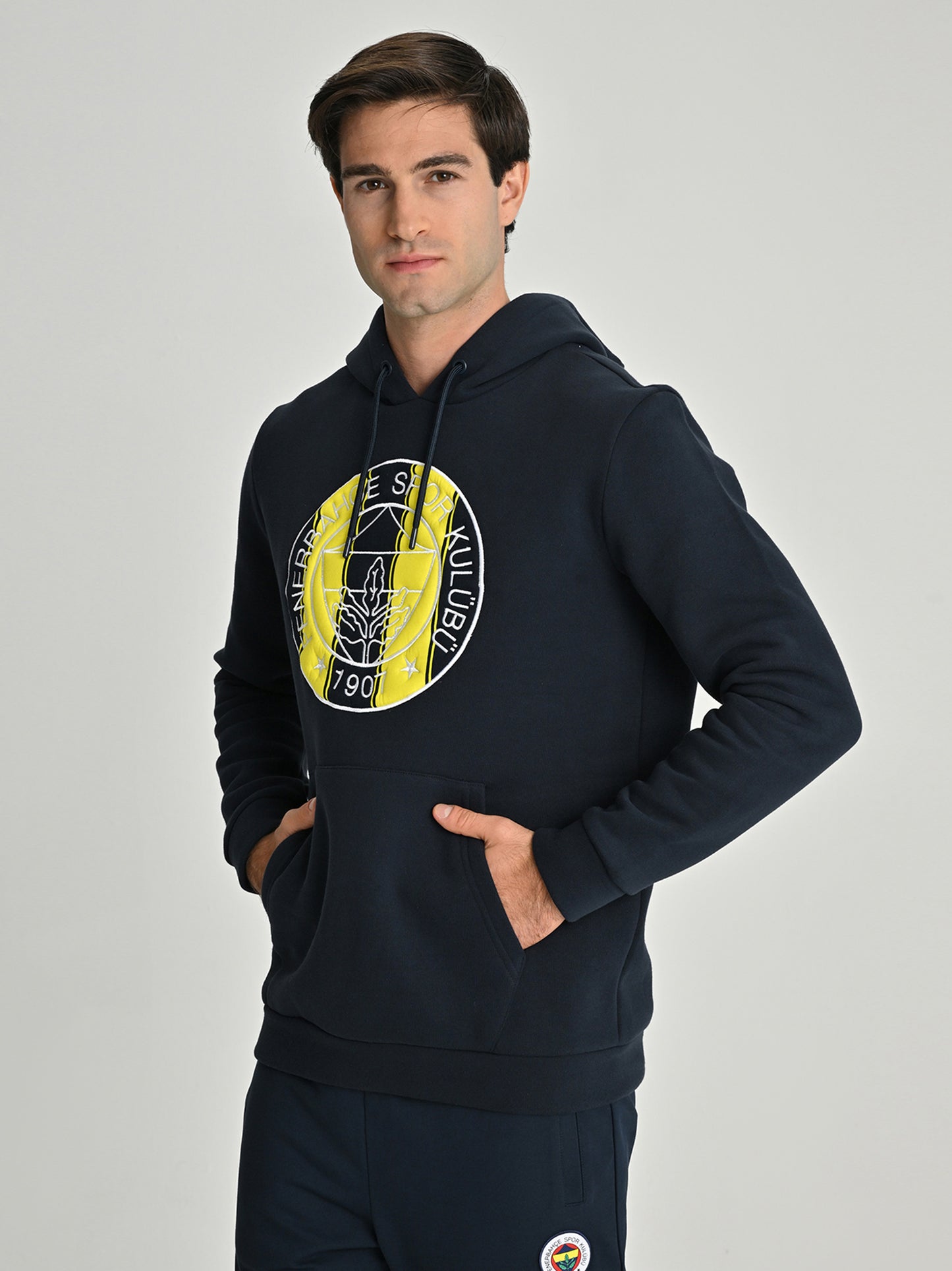 Fenerbahçe Lacivert Tribün Çubuklu Fb Logo Erkek Sweatshirt