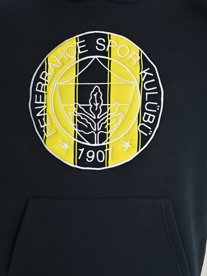 Fenerbahçe Lacivert Tribün Çubuklu Fb Logo Erkek Sweatshirt