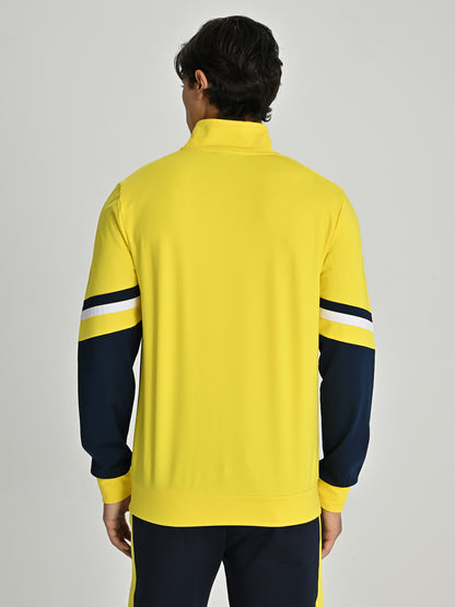 Fenerbahçe Sarı Tribün Diyagonal Detaylı Erkek Sweatshirt