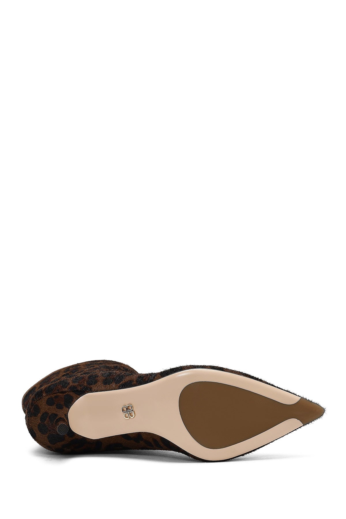 Kadın Leopar Desenli Ince Topuklu Deri Bot