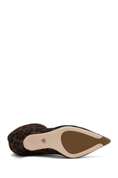 Kadın Leopar Desenli Ince Topuklu Deri Bot