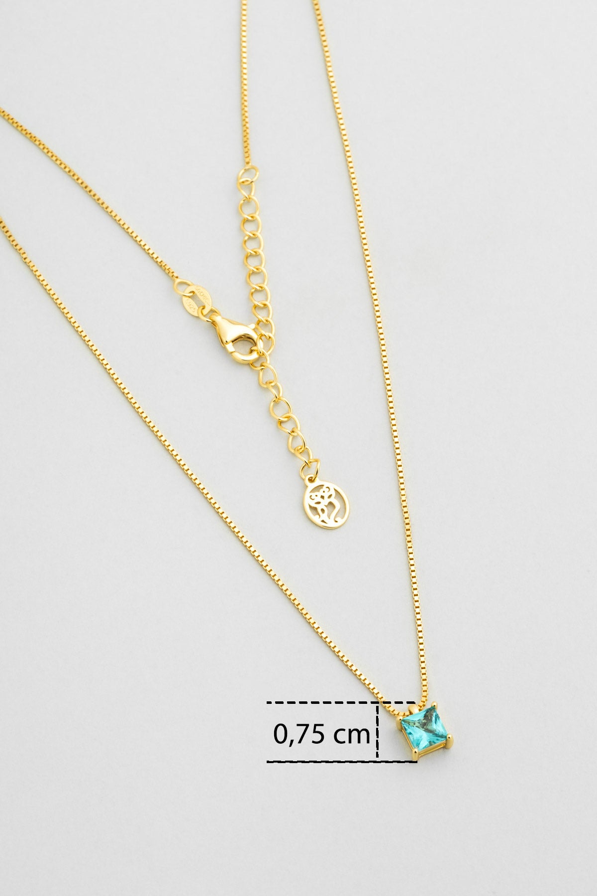 Mira 18 Ayar Sarı Altın Kaplama 43 Cm Gümüş Kolye 07314230444