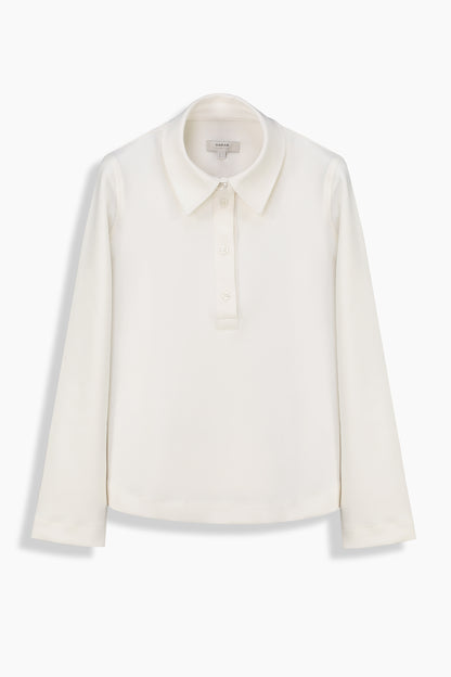 Luca Polo Yaka Ekru Sweatshirt
