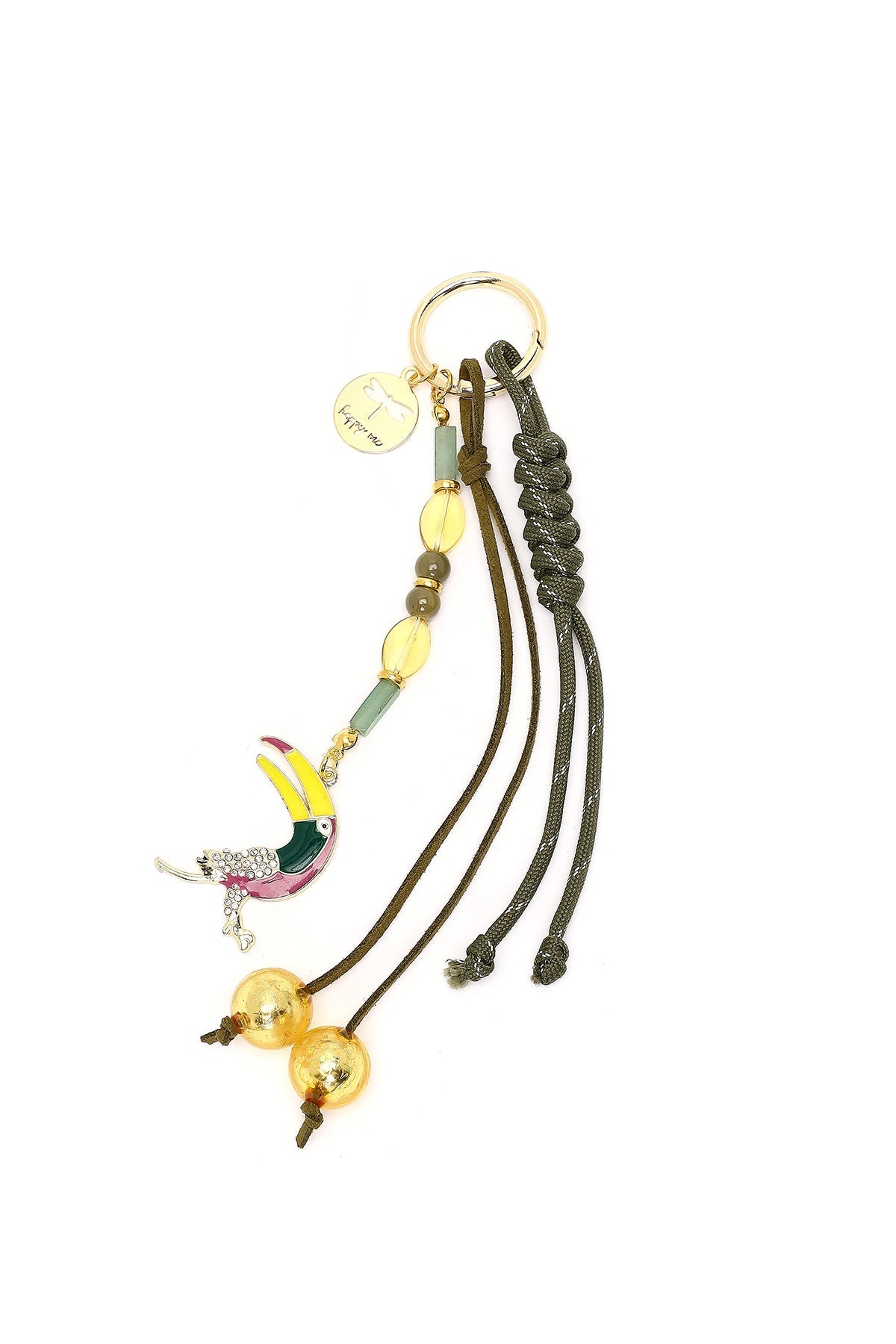 Kadın Yeşil Boncuklu Metal Charm