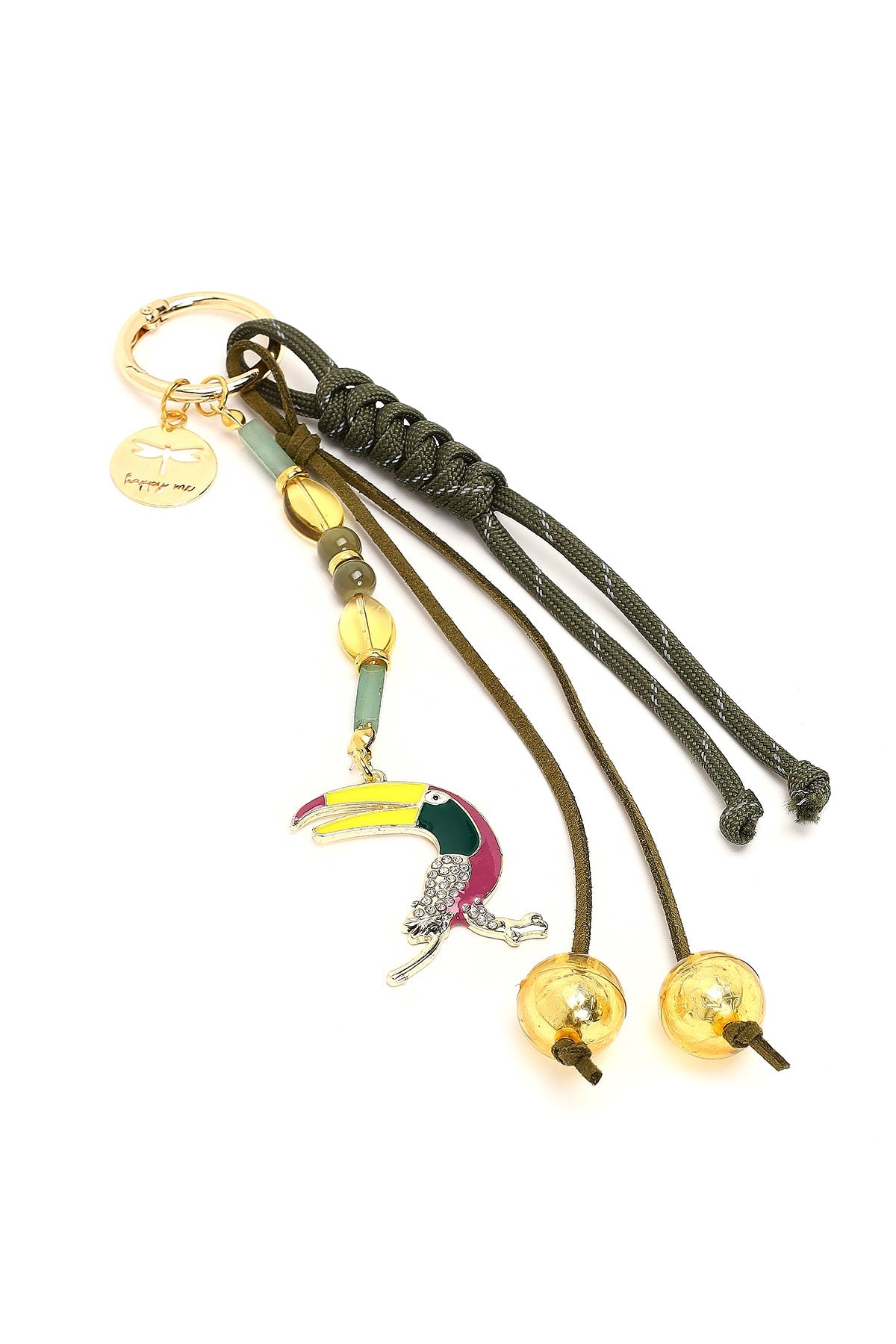 Kadın Yeşil Boncuklu Metal Charm
