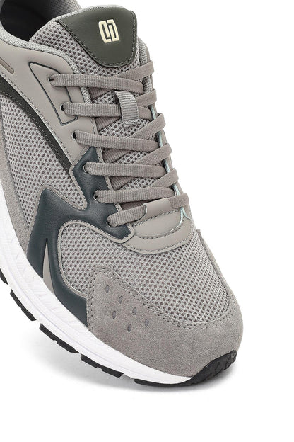 Derimod Studio Erkek Gri Bağcıklı Kalın Tabanlı Sneaker
