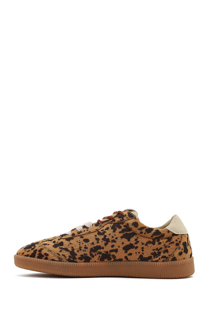 Derimod Studio Kadın Leopar Bağcıklı Desenli Sneaker