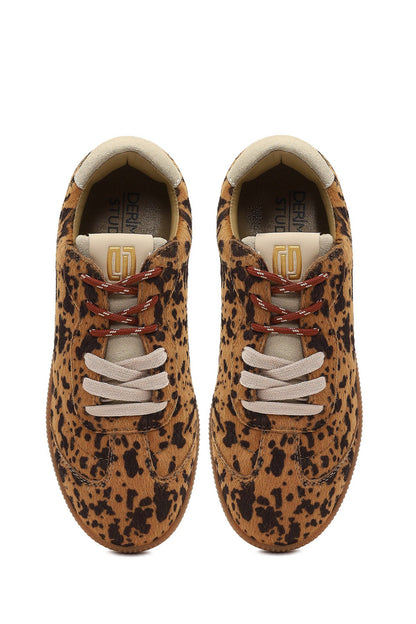 Derimod Studio Kadın Leopar Bağcıklı Desenli Sneaker