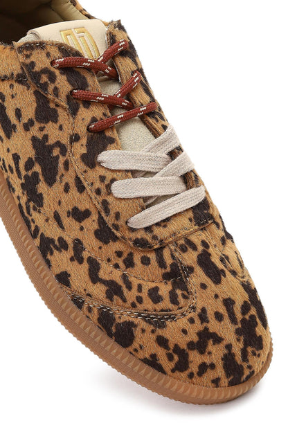 Derimod Studio Kadın Leopar Bağcıklı Desenli Sneaker