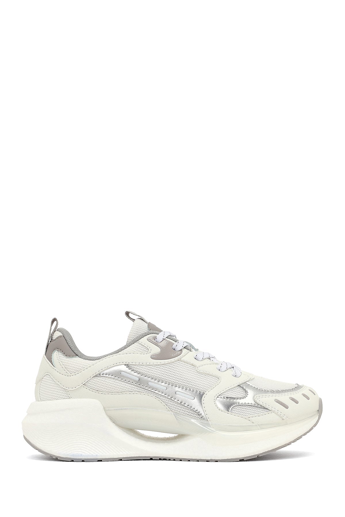 Derimod Studio Kadın Gümüş Bağcıklı Kalın Tabanlı Sneaker