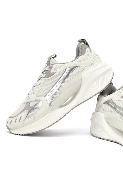 Derimod Studio Kadın Gümüş Bağcıklı Kalın Tabanlı Sneaker