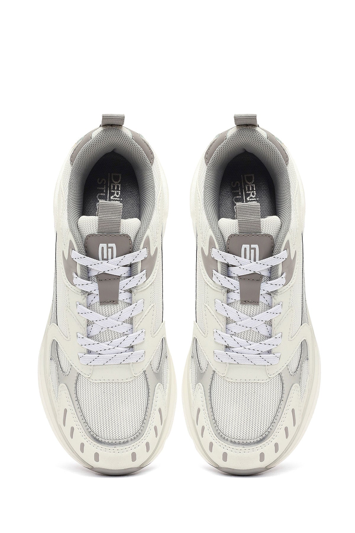 Derimod Studio Kadın Gümüş Bağcıklı Kalın Tabanlı Sneaker