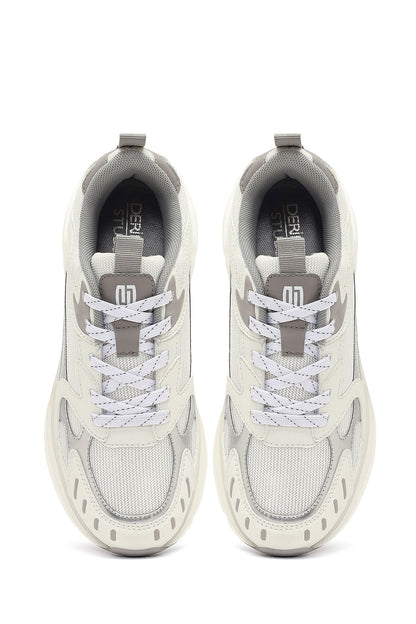 Derimod Studio Kadın Gümüş Bağcıklı Kalın Tabanlı Sneaker