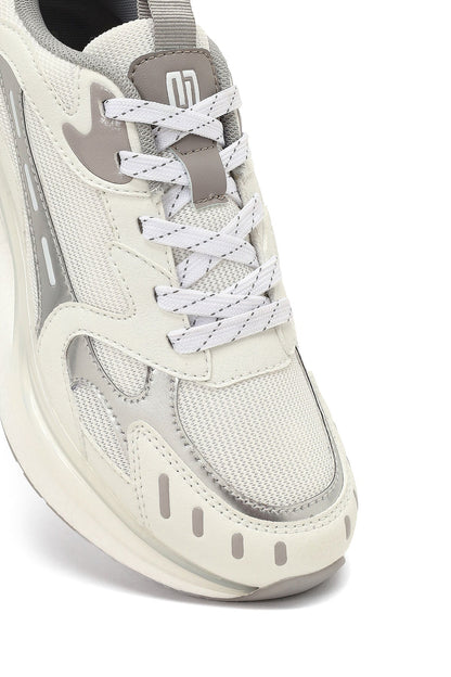 Derimod Studio Kadın Gümüş Bağcıklı Kalın Tabanlı Sneaker