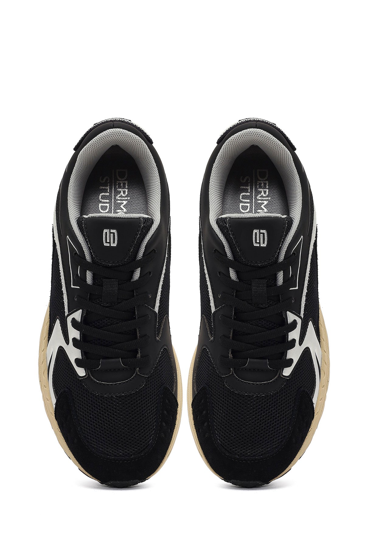 Derimod Studio Erkek Siyah Bağcıklı Kalın Tabanlı Sneaker