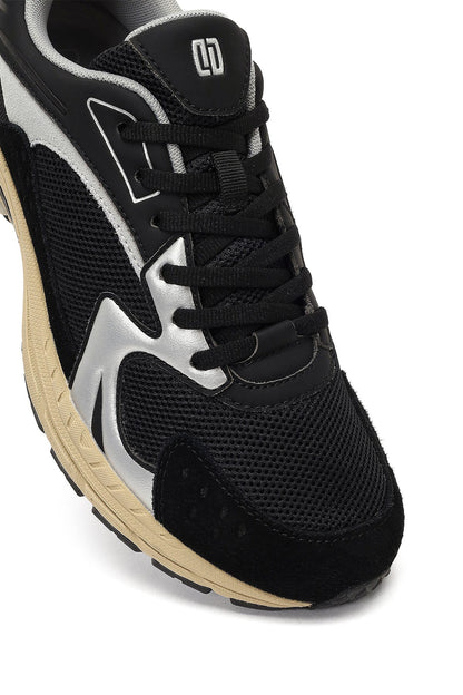 Derimod Studio Erkek Siyah Bağcıklı Kalın Tabanlı Sneaker