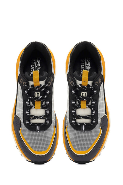 Derimod Studio Erkek Siyah Bağcıklı Kalın Tabanlı Sneaker