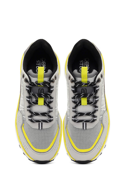 Derimod Studio Erkek Gri Bağcıklı Kalın Tabanlı Sneaker