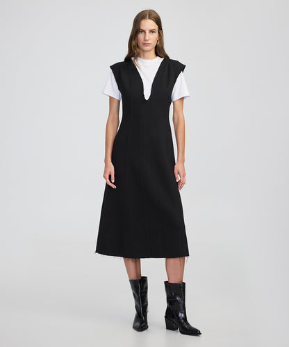 Çift Parça Colorblock Elbise