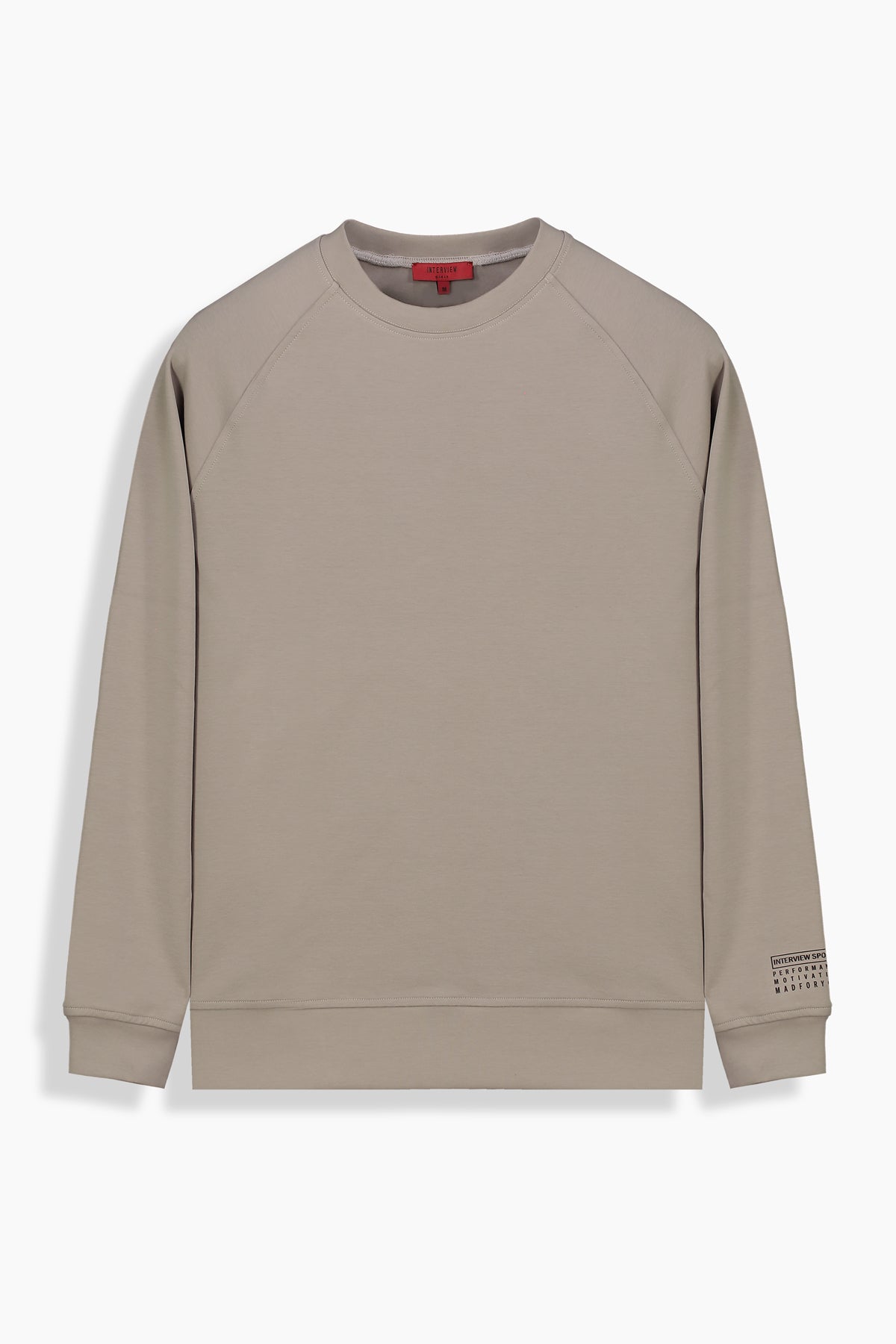 Bisiklet Yaka Bej Sweatshirt