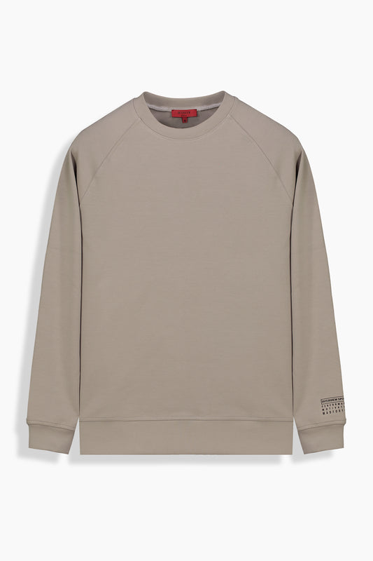 Bisiklet Yaka Bej Sweatshirt