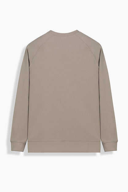 Bisiklet Yaka Bej Sweatshirt