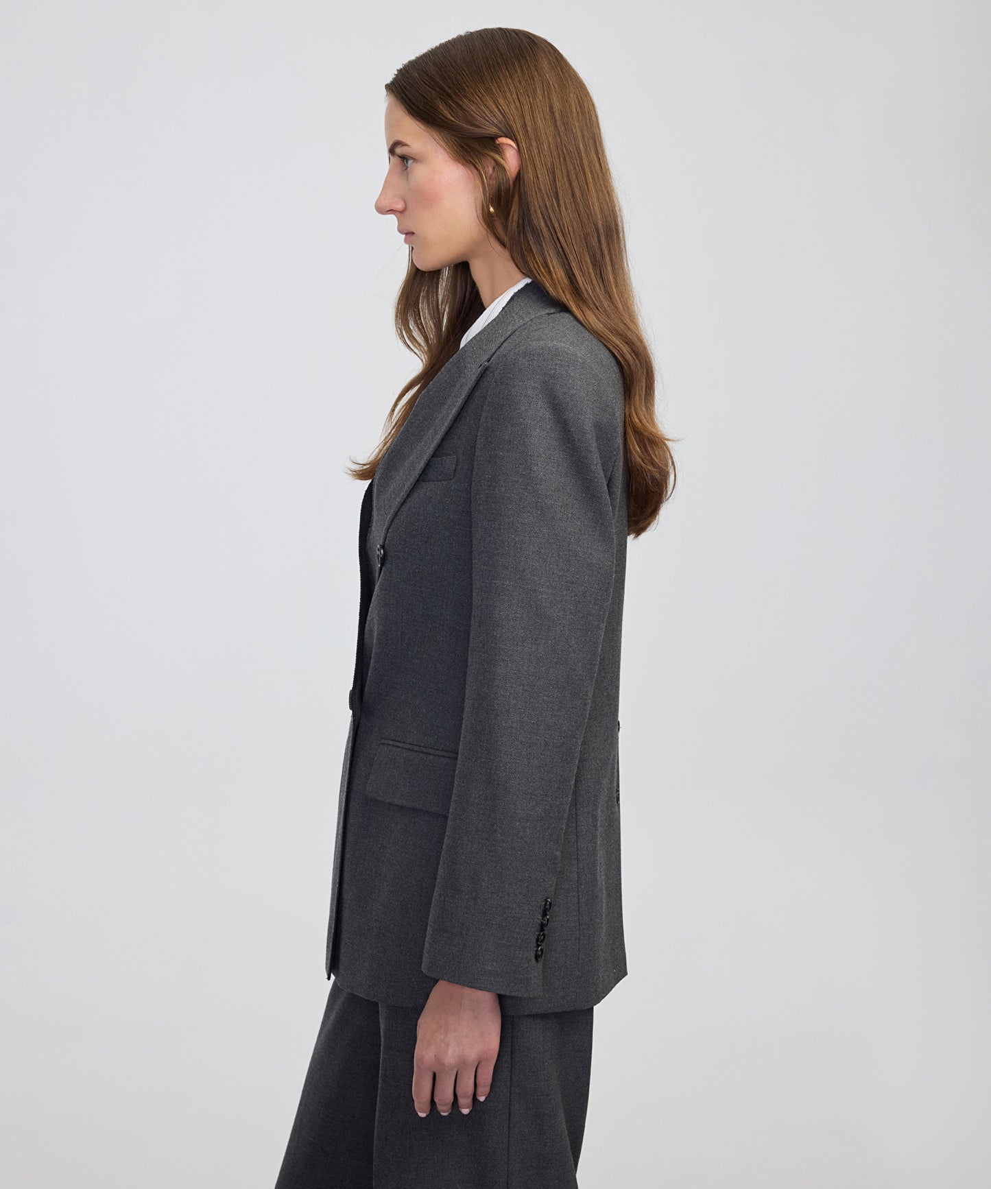 Triko Şeritli Raw Edge Blazer