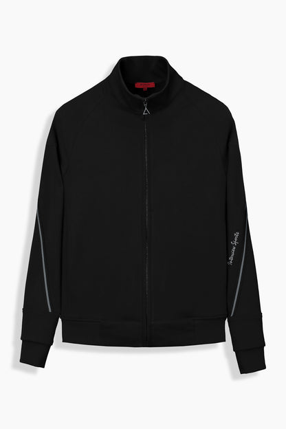Fermuarlı Siyah Sweatshirt