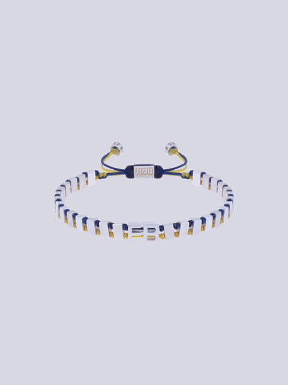 Fenerbahçe Gümüş Fb Bir Ömür Sarı Lacivert Unisex Bileklik