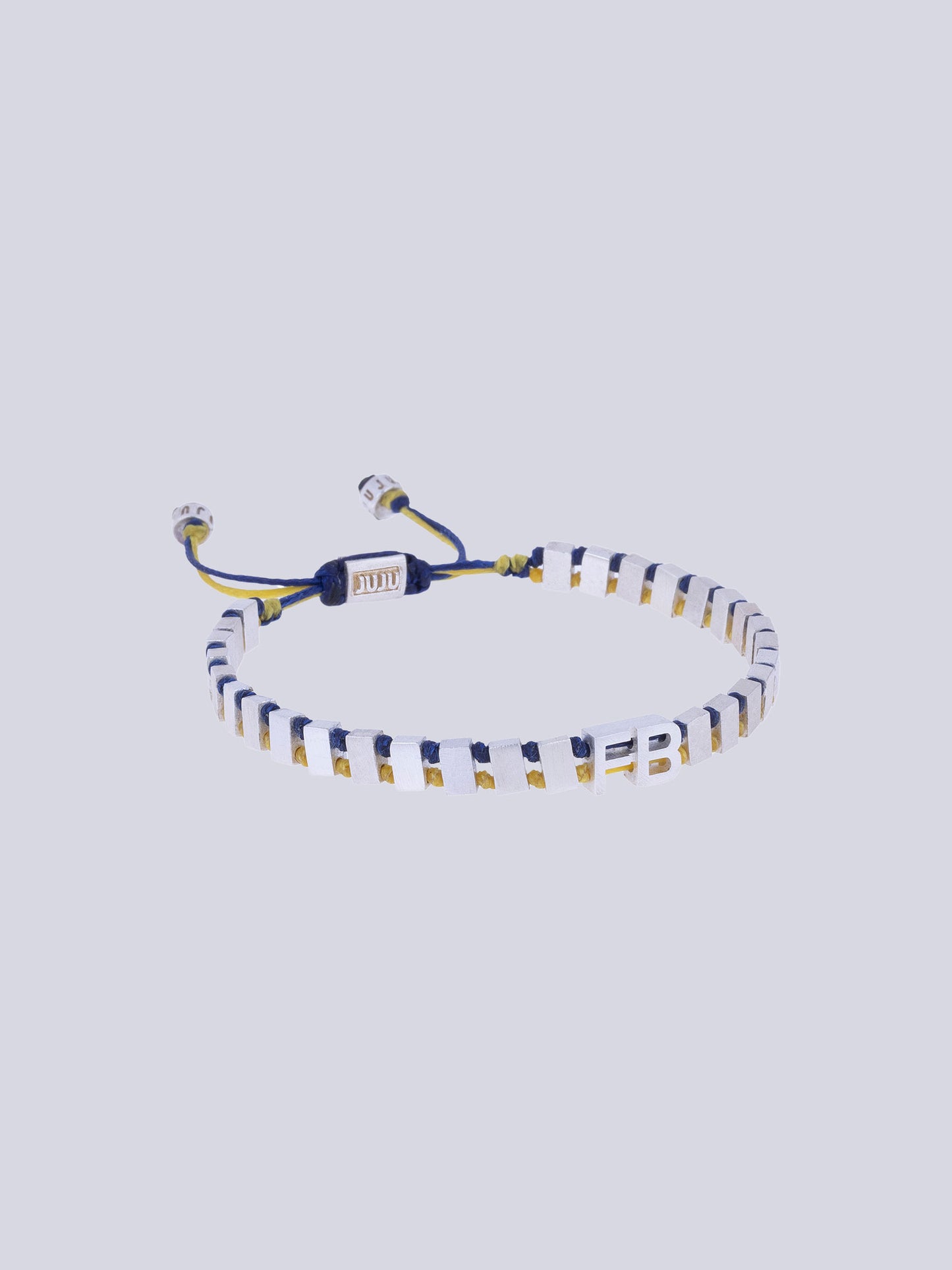 Fenerbahçe Gümüş Fb Bir Ömür Sarı Lacivert Unisex Bileklik