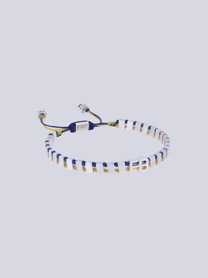Fenerbahçe Gümüş Fb Bir Ömür Sarı Lacivert Unisex Bileklik