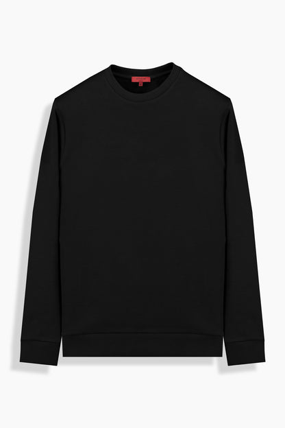 O Yaka Siyah Casual Sweatshirt