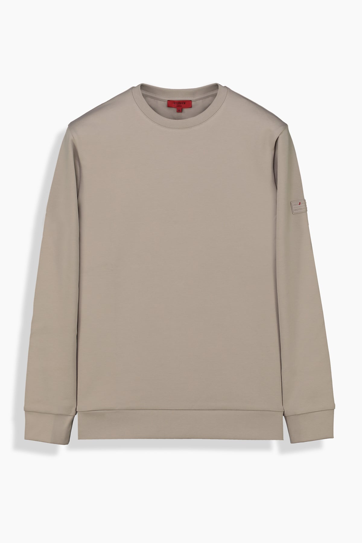 O Yaka Bej Casual Sweatshirt