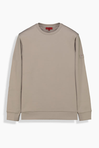 O Yaka Bej Casual Sweatshirt