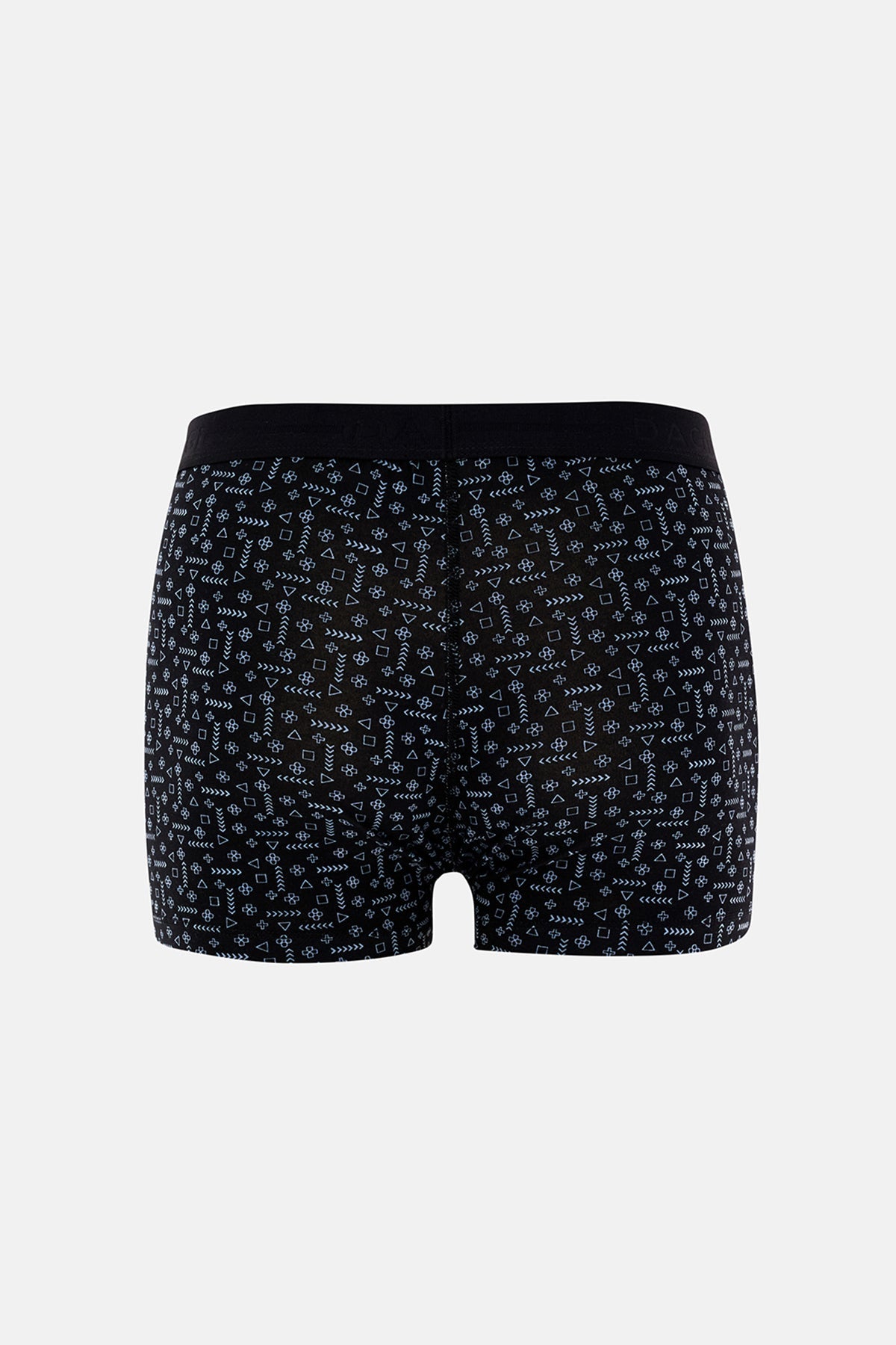 Siyah 2'li Desenli Pamuk Boxer