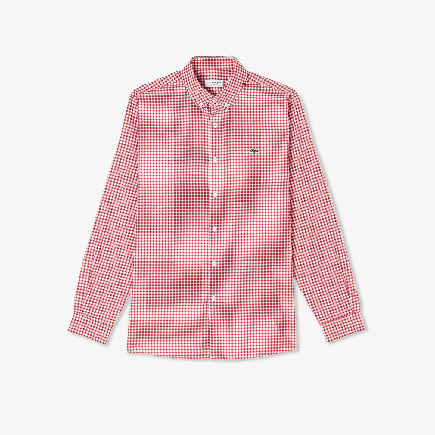 Lacoste Erkek Regular Fit Kareli Kırmızı Gömlek