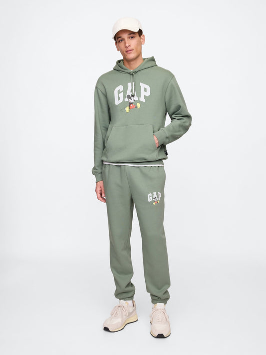 Yeşil Gap Logo Disney Grafikli Fleece Eşofman Altı