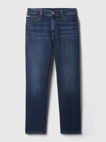 Koyu Mavi Mid Rise Girlfriend Jean Pantolon