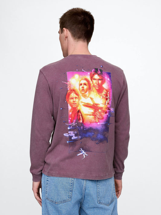 Mor Star Wars Grafik T-Shirt