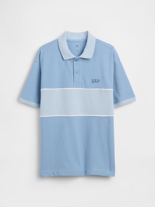 Açık Mavi Logo Polo T-shirt