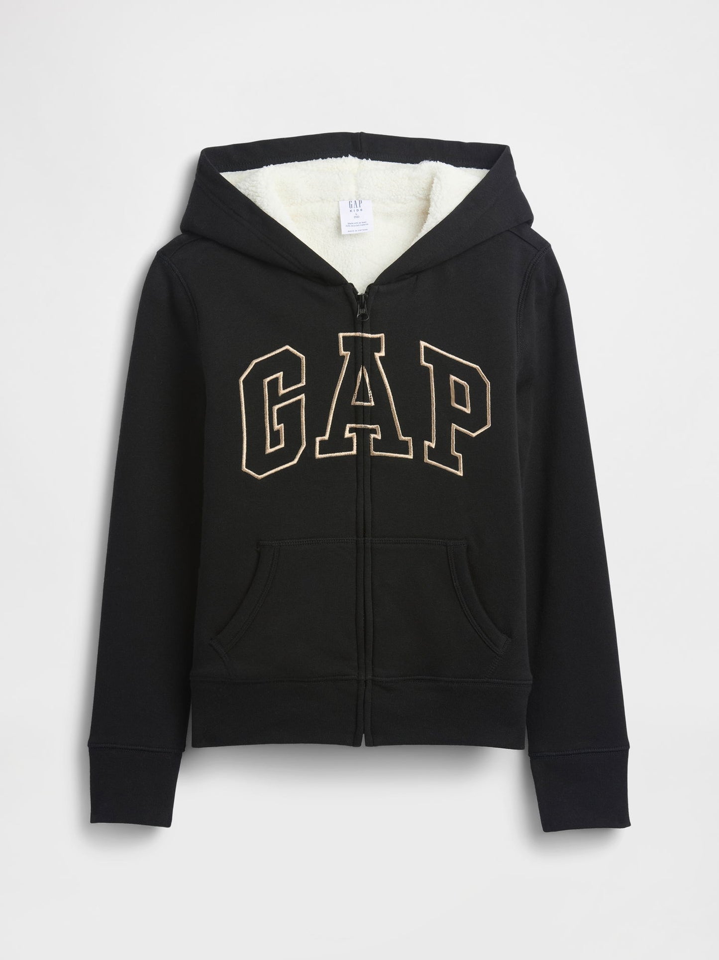 Siyah Gap Logo Sherpa Fermuarlı Sweatshirt