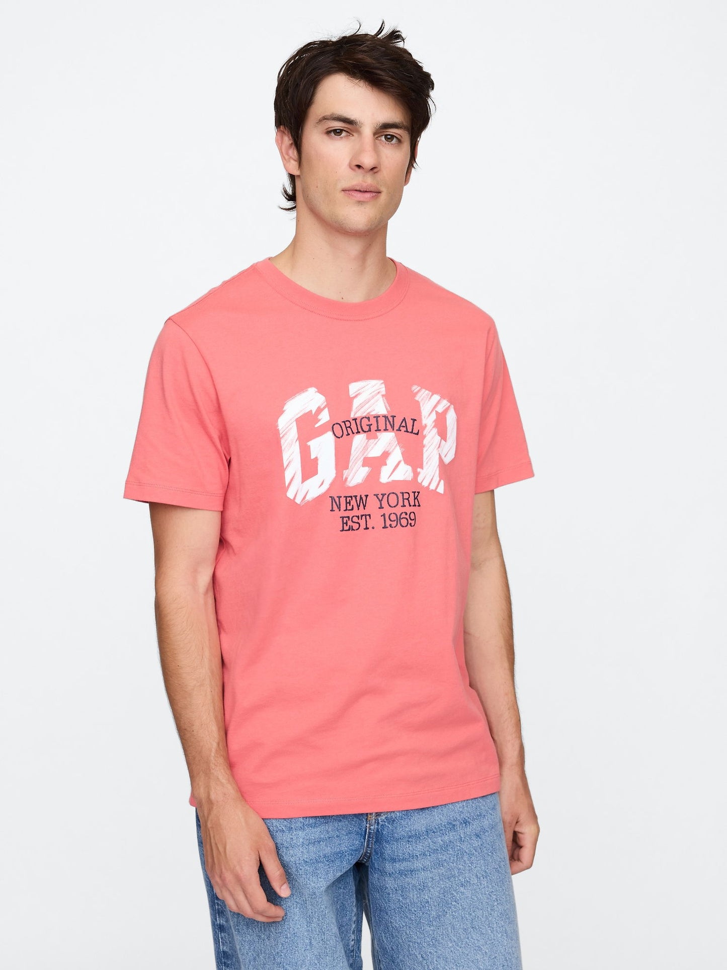 Pembe Everyday Soft Gap Logo Grafik T-shirt