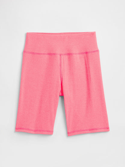 Pembe Fitilli Bisiklet Şortu